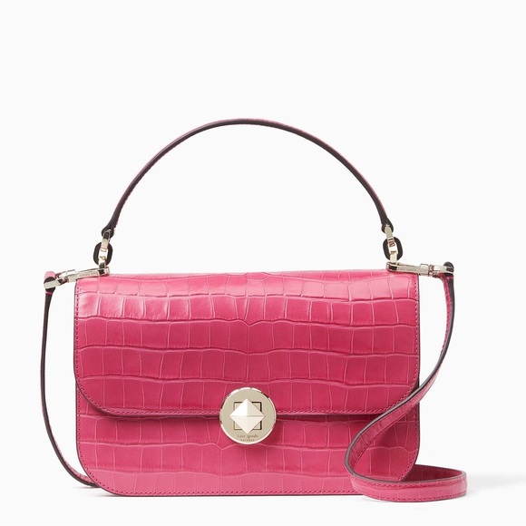 Kate Spade Audrey Flap Crossbody Croc Embossed - Picture 2 of 11